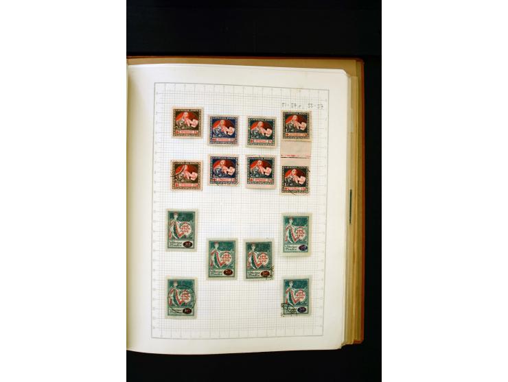 1918/40, umfangreiche ungebrauchte/postfrische und gestempelte Sammlung, teils aufgezogen auf alten Blanko-Blättern und besch