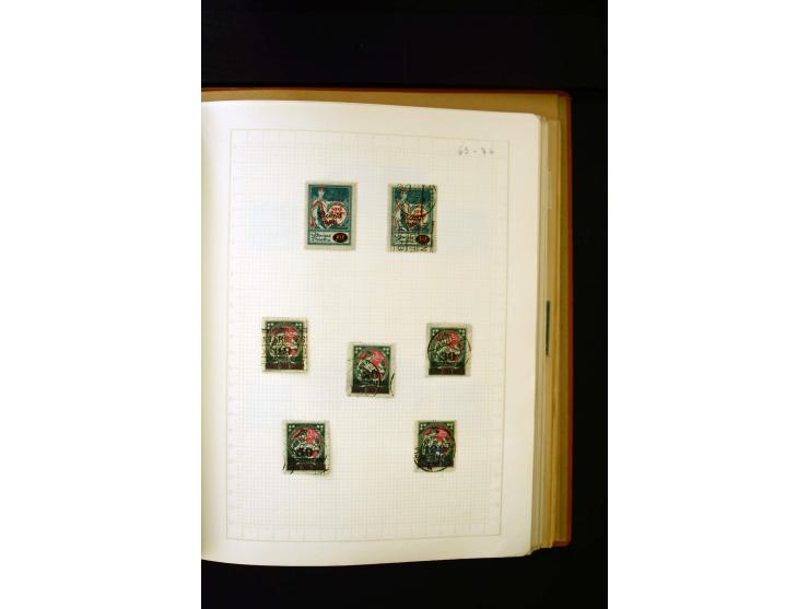 1918/40, umfangreiche ungebrauchte/postfrische und gestempelte Sammlung, teils aufgezogen auf alten Blanko-Blättern und besch