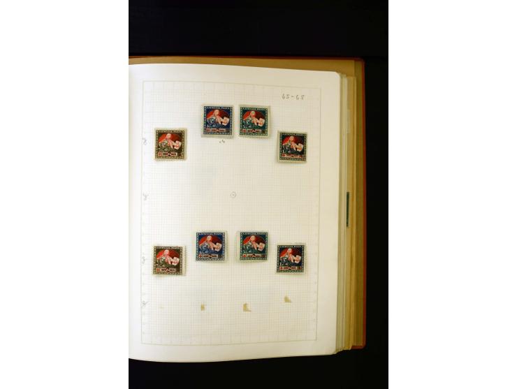 1918/40, umfangreiche ungebrauchte/postfrische und gestempelte Sammlung, teils aufgezogen auf alten Blanko-Blättern und besch