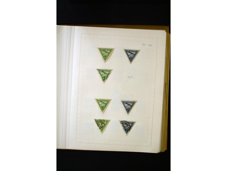 1918/40, umfangreiche ungebrauchte/postfrische und gestempelte Sammlung, teils aufgezogen auf alten Blanko-Blättern und besch