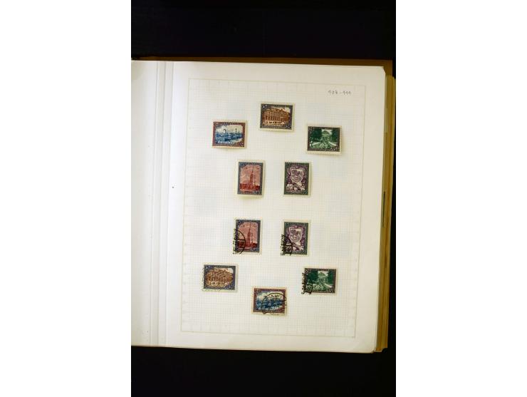 1918/40, umfangreiche ungebrauchte/postfrische und gestempelte Sammlung, teils aufgezogen auf alten Blanko-Blättern und besch