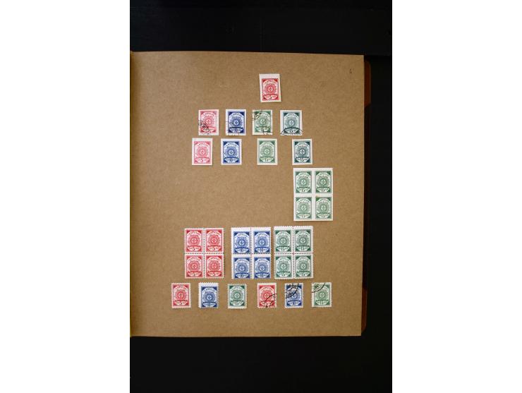 1918/40, umfangreiche ungebrauchte/postfrische und gestempelte Sammlung, teils aufgezogen auf alten Blanko-Blättern und besch