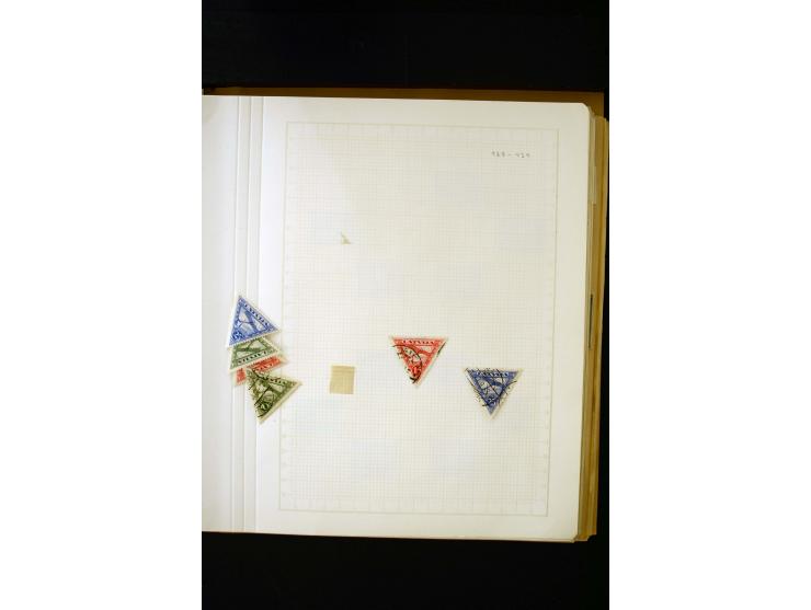 1918/40, umfangreiche ungebrauchte/postfrische und gestempelte Sammlung, teils aufgezogen auf alten Blanko-Blättern und besch