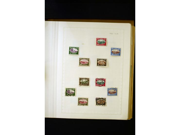 1918/40, umfangreiche ungebrauchte/postfrische und gestempelte Sammlung, teils aufgezogen auf alten Blanko-Blättern und besch