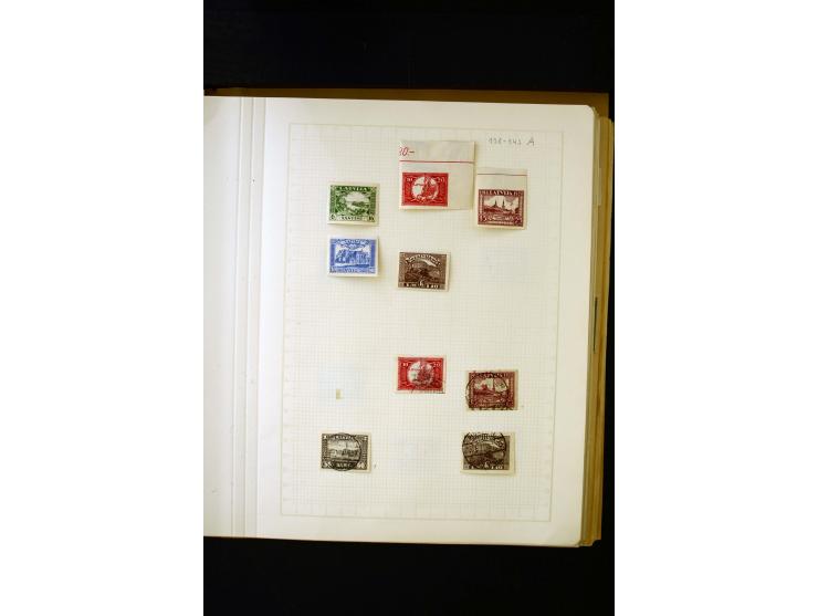 1918/40, umfangreiche ungebrauchte/postfrische und gestempelte Sammlung, teils aufgezogen auf alten Blanko-Blättern und besch