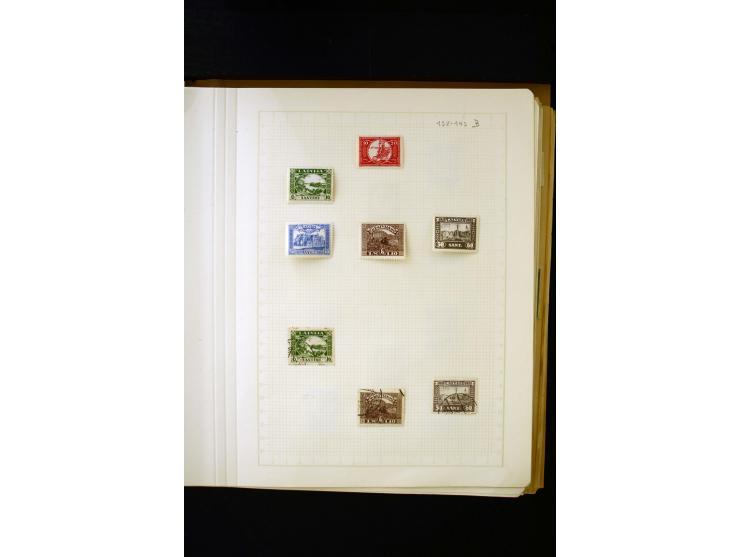 1918/40, umfangreiche ungebrauchte/postfrische und gestempelte Sammlung, teils aufgezogen auf alten Blanko-Blättern und besch
