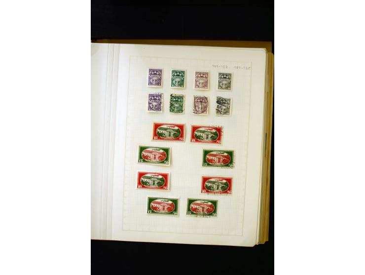 1918/40, umfangreiche ungebrauchte/postfrische und gestempelte Sammlung, teils aufgezogen auf alten Blanko-Blättern und besch