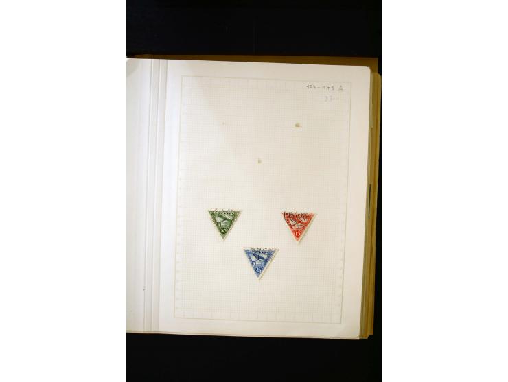 1918/40, umfangreiche ungebrauchte/postfrische und gestempelte Sammlung, teils aufgezogen auf alten Blanko-Blättern und besch