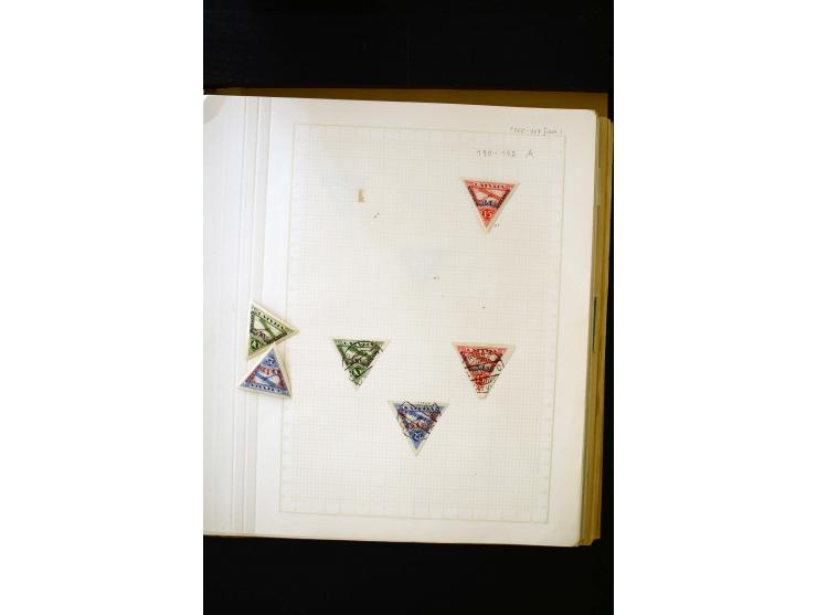 1918/40, umfangreiche ungebrauchte/postfrische und gestempelte Sammlung, teils aufgezogen auf alten Blanko-Blättern und besch