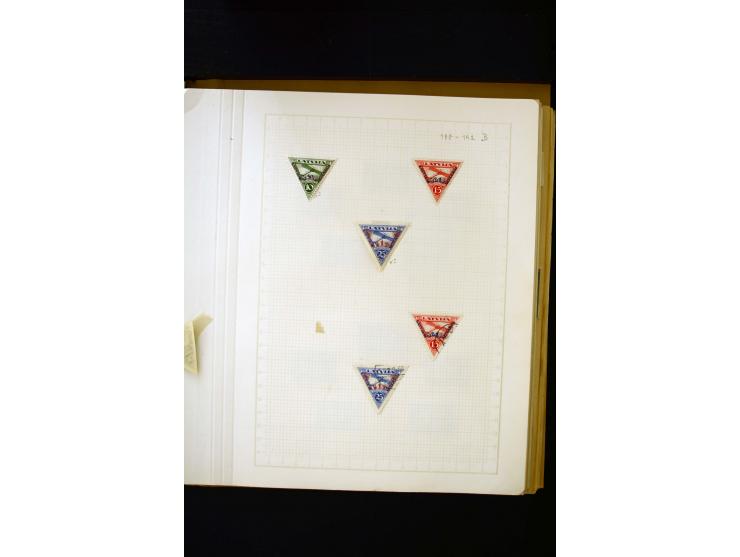 1918/40, umfangreiche ungebrauchte/postfrische und gestempelte Sammlung, teils aufgezogen auf alten Blanko-Blättern und besch