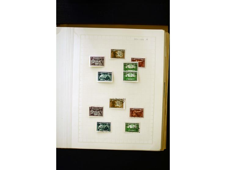 1918/40, umfangreiche ungebrauchte/postfrische und gestempelte Sammlung, teils aufgezogen auf alten Blanko-Blättern und besch