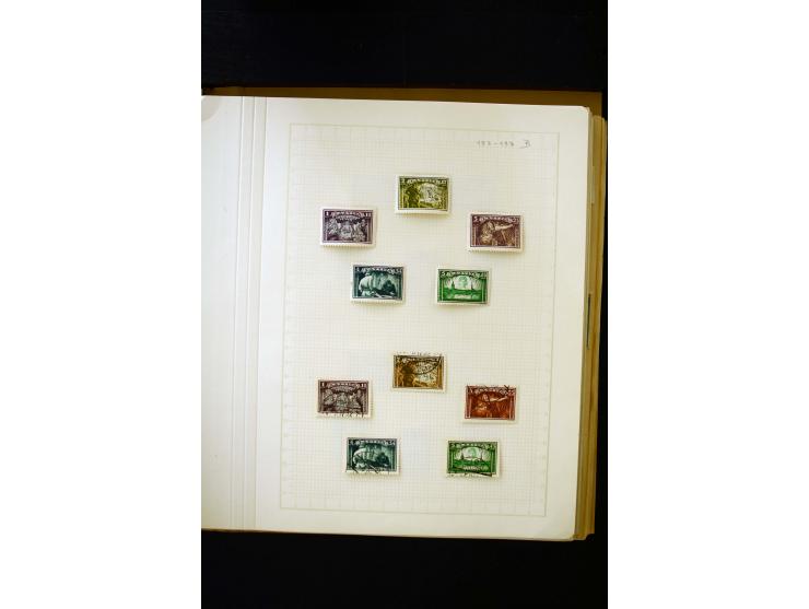 1918/40, umfangreiche ungebrauchte/postfrische und gestempelte Sammlung, teils aufgezogen auf alten Blanko-Blättern und besch