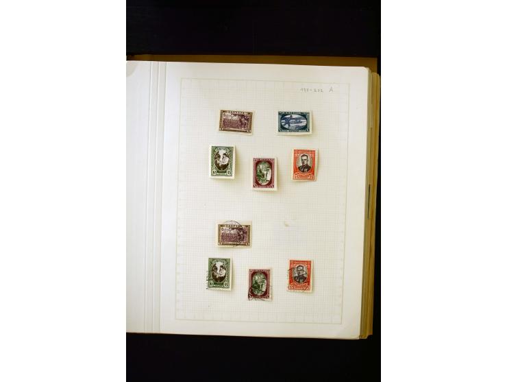 1918/40, umfangreiche ungebrauchte/postfrische und gestempelte Sammlung, teils aufgezogen auf alten Blanko-Blättern und besch