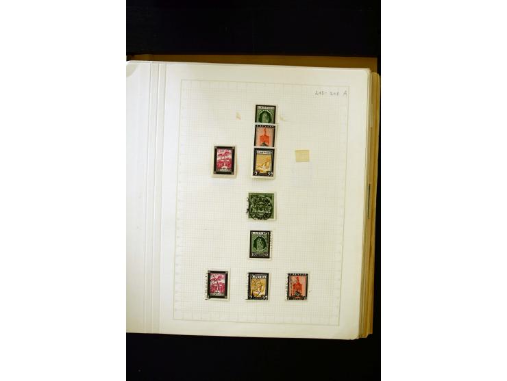 1918/40, umfangreiche ungebrauchte/postfrische und gestempelte Sammlung, teils aufgezogen auf alten Blanko-Blättern und besch