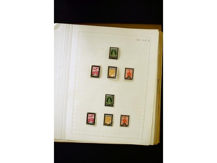 1918/40, umfangreiche ungebrauchte/postfrische und gestempelte Sammlung, teils aufgezogen auf alten Blanko-Blättern und besch