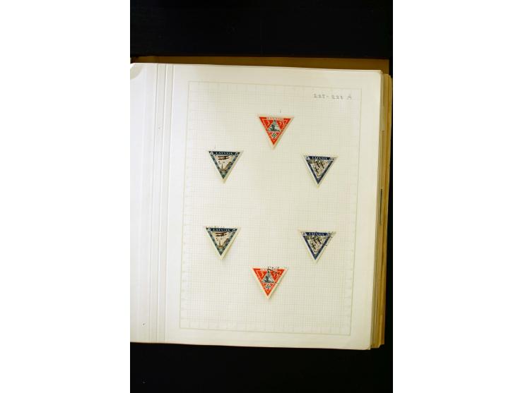 1918/40, umfangreiche ungebrauchte/postfrische und gestempelte Sammlung, teils aufgezogen auf alten Blanko-Blättern und besch