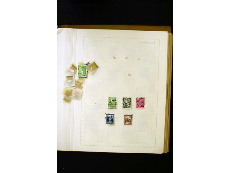 1918/40, umfangreiche ungebrauchte/postfrische und gestempelte Sammlung, teils aufgezogen auf alten Blanko-Blättern und besch