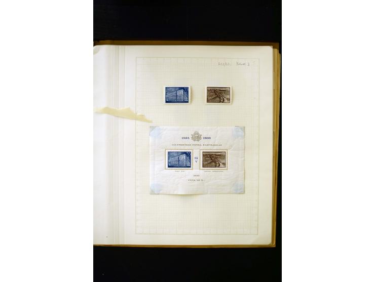 1918/40, umfangreiche ungebrauchte/postfrische und gestempelte Sammlung, teils aufgezogen auf alten Blanko-Blättern und besch