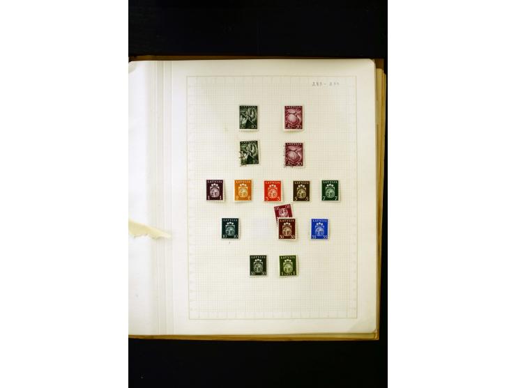1918/40, umfangreiche ungebrauchte/postfrische und gestempelte Sammlung, teils aufgezogen auf alten Blanko-Blättern und besch