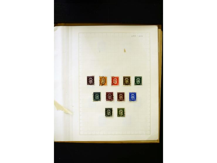 1918/40, umfangreiche ungebrauchte/postfrische und gestempelte Sammlung, teils aufgezogen auf alten Blanko-Blättern und besch