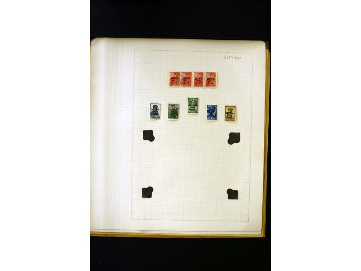 1918/40, umfangreiche ungebrauchte/postfrische und gestempelte Sammlung, teils aufgezogen auf alten Blanko-Blättern und besch