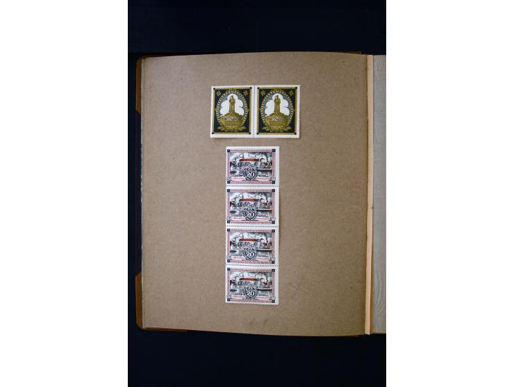 1918/40, umfangreiche ungebrauchte/postfrische und gestempelte Sammlung, teils aufgezogen auf alten Blanko-Blättern und besch
