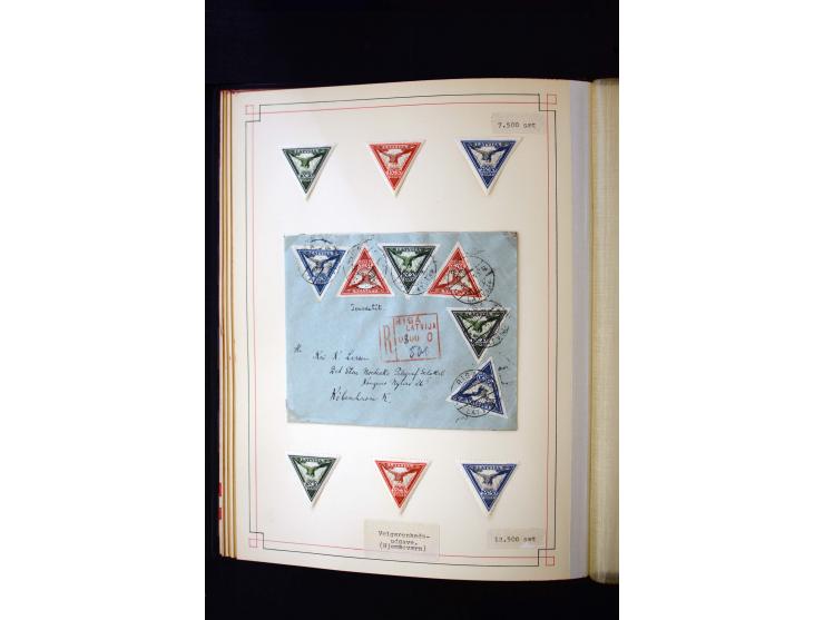 1918/40, umfangreiche ungebrauchte/postfrische und gestempelte Sammlung, teils aufgezogen auf alten Blanko-Blättern und besch