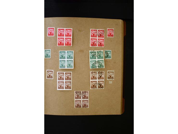 1918/40, umfangreiche ungebrauchte/postfrische und gestempelte Sammlung, teils aufgezogen auf alten Blanko-Blättern und besch