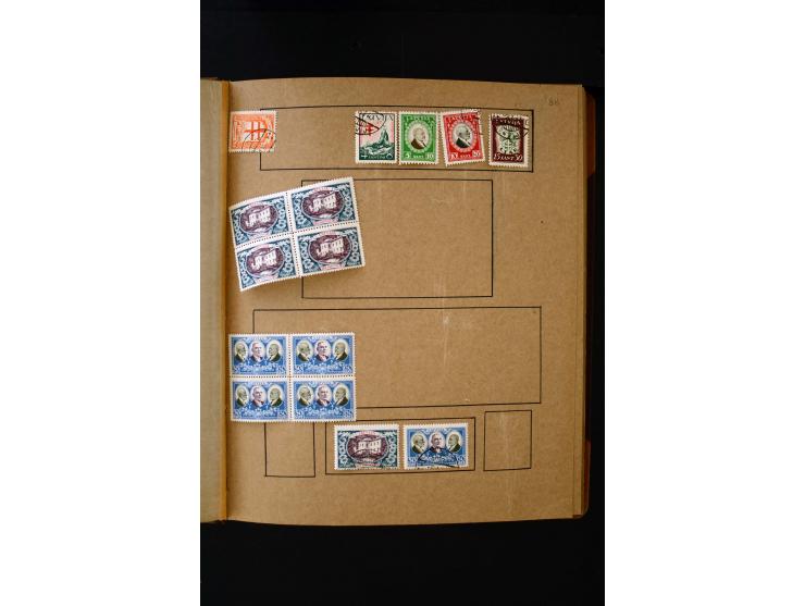 1918/40, umfangreiche ungebrauchte/postfrische und gestempelte Sammlung, teils aufgezogen auf alten Blanko-Blättern und besch