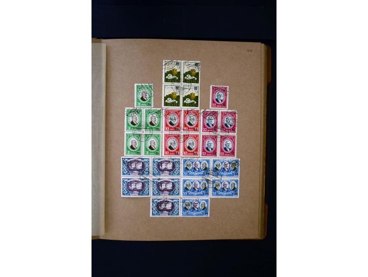 1918/40, umfangreiche ungebrauchte/postfrische und gestempelte Sammlung, teils aufgezogen auf alten Blanko-Blättern und besch
