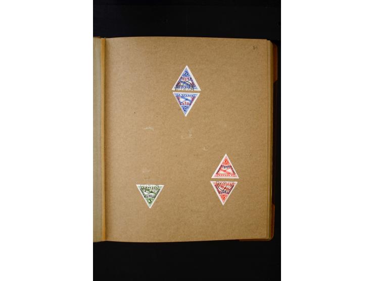 1918/40, umfangreiche ungebrauchte/postfrische und gestempelte Sammlung, teils aufgezogen auf alten Blanko-Blättern und besch