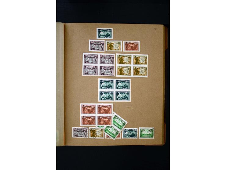 1918/40, umfangreiche ungebrauchte/postfrische und gestempelte Sammlung, teils aufgezogen auf alten Blanko-Blättern und besch