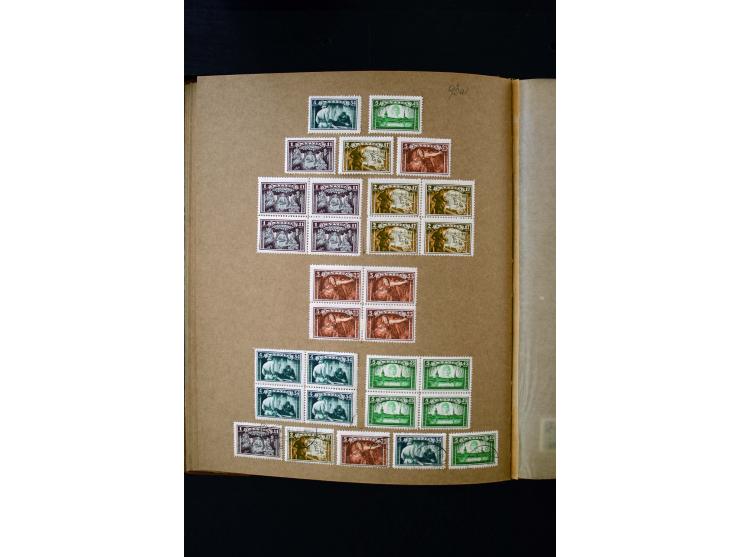 1918/40, umfangreiche ungebrauchte/postfrische und gestempelte Sammlung, teils aufgezogen auf alten Blanko-Blättern und besch