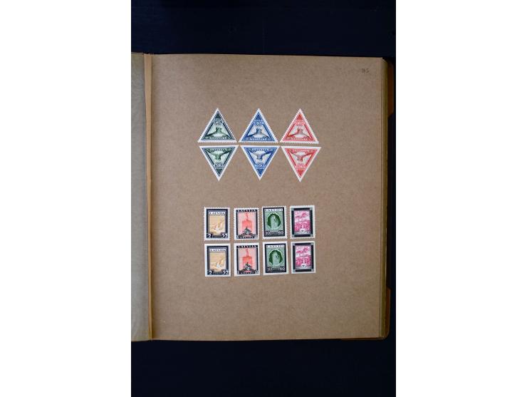 1918/40, umfangreiche ungebrauchte/postfrische und gestempelte Sammlung, teils aufgezogen auf alten Blanko-Blättern und besch