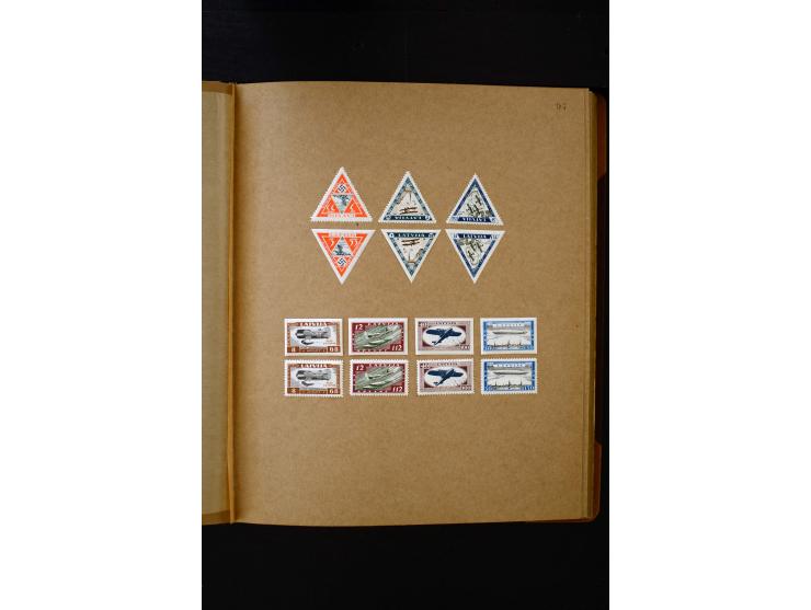 1918/40, umfangreiche ungebrauchte/postfrische und gestempelte Sammlung, teils aufgezogen auf alten Blanko-Blättern und besch