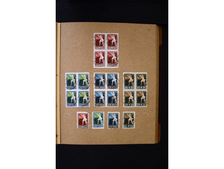 1918/40, umfangreiche ungebrauchte/postfrische und gestempelte Sammlung, teils aufgezogen auf alten Blanko-Blättern und besch