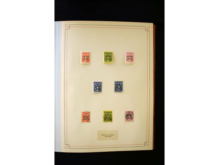 1918/40, umfangreiche ungebrauchte/postfrische und gestempelte Sammlung, teils aufgezogen auf alten Blanko-Blättern und besch