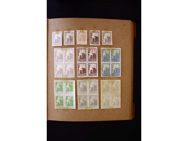 1918/40, umfangreiche ungebrauchte/postfrische und gestempelte Sammlung, teils aufgezogen auf alten Blanko-Blättern und besch