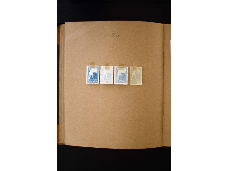 1918/40, umfangreiche ungebrauchte/postfrische und gestempelte Sammlung, teils aufgezogen auf alten Blanko-Blättern und besch