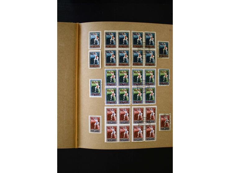 1918/40, umfangreiche ungebrauchte/postfrische und gestempelte Sammlung, teils aufgezogen auf alten Blanko-Blättern und besch