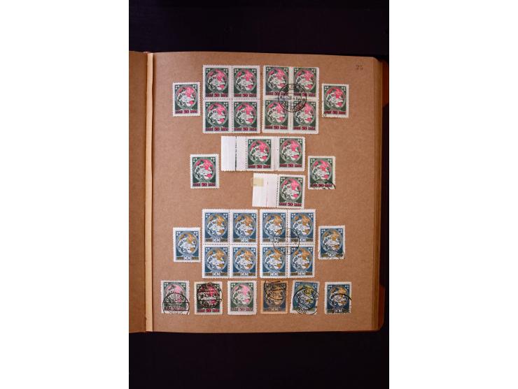 1918/40, umfangreiche ungebrauchte/postfrische und gestempelte Sammlung, teils aufgezogen auf alten Blanko-Blättern und besch