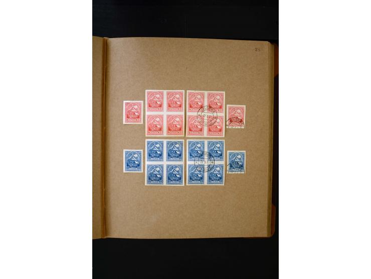 1918/40, umfangreiche ungebrauchte/postfrische und gestempelte Sammlung, teils aufgezogen auf alten Blanko-Blättern und besch