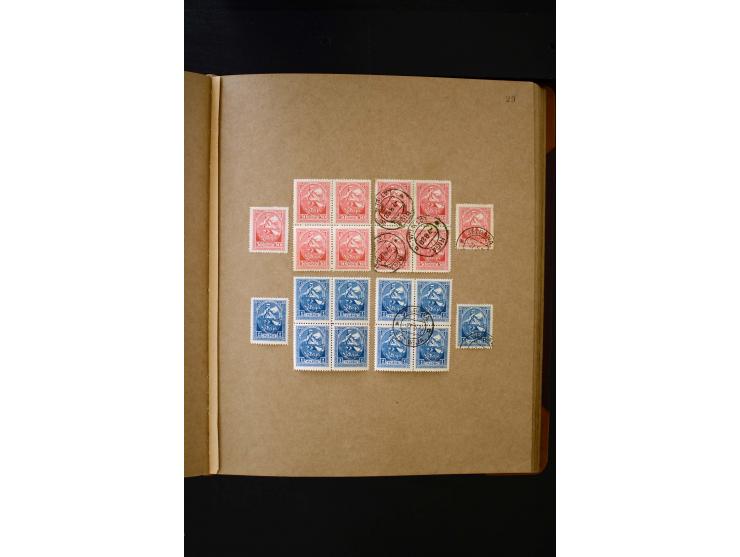 1918/40, umfangreiche ungebrauchte/postfrische und gestempelte Sammlung, teils aufgezogen auf alten Blanko-Blättern und besch