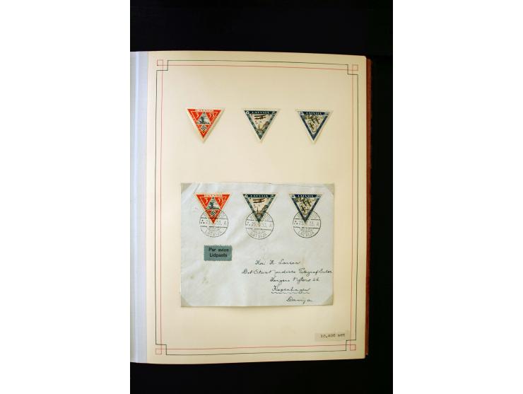 1918/40, umfangreiche ungebrauchte/postfrische und gestempelte Sammlung, teils aufgezogen auf alten Blanko-Blättern und besch