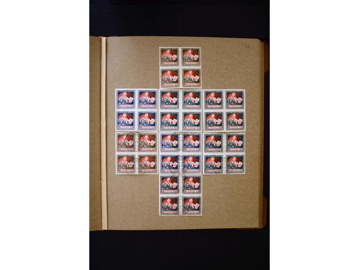 1918/40, umfangreiche ungebrauchte/postfrische und gestempelte Sammlung, teils aufgezogen auf alten Blanko-Blättern und besch