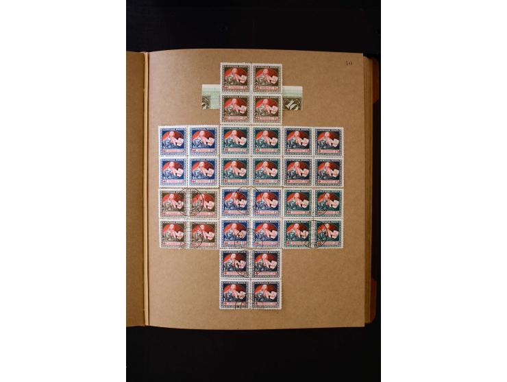 1918/40, umfangreiche ungebrauchte/postfrische und gestempelte Sammlung, teils aufgezogen auf alten Blanko-Blättern und besch