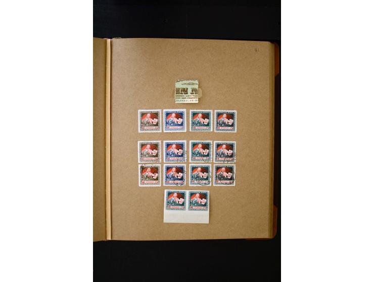 1918/40, umfangreiche ungebrauchte/postfrische und gestempelte Sammlung, teils aufgezogen auf alten Blanko-Blättern und besch