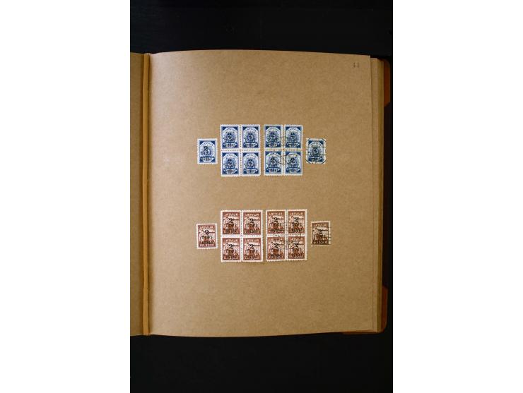 1918/40, umfangreiche ungebrauchte/postfrische und gestempelte Sammlung, teils aufgezogen auf alten Blanko-Blättern und besch