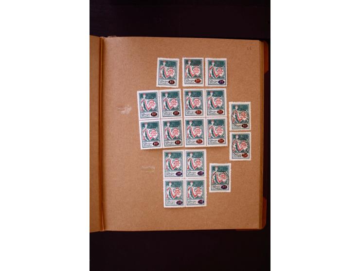 1918/40, umfangreiche ungebrauchte/postfrische und gestempelte Sammlung, teils aufgezogen auf alten Blanko-Blättern und besch