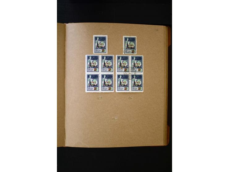 1918/40, umfangreiche ungebrauchte/postfrische und gestempelte Sammlung, teils aufgezogen auf alten Blanko-Blättern und besch